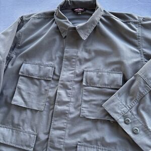 Tru-Spec‎ Tactical Field Jacket Gray Ripstop 4 Pocket Military Style Large